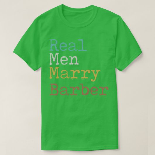 メン実在ズ結婚理容師 Tシャツ (デザイン正面)