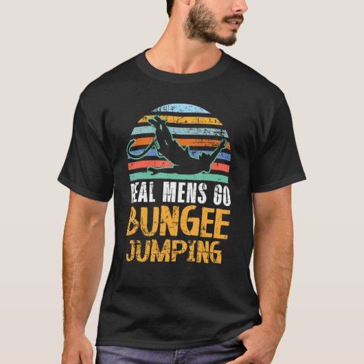 メン実在ズMens Go Bungee Jumping Thrill Seeker Bun Tシャツ (正面)
