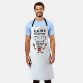 メン実在衣服エプロンおもしろいキッチン料理ギフト エプロン (着用した状態)