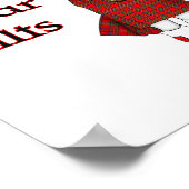 メン実在衣服キルツおもしろいスコットランド ポスター (角)