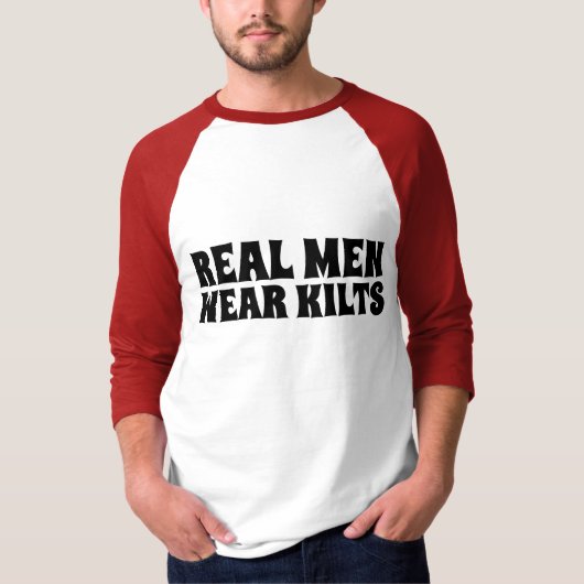 メン実在衣服キルトTシャツ Tシャツ (正面)