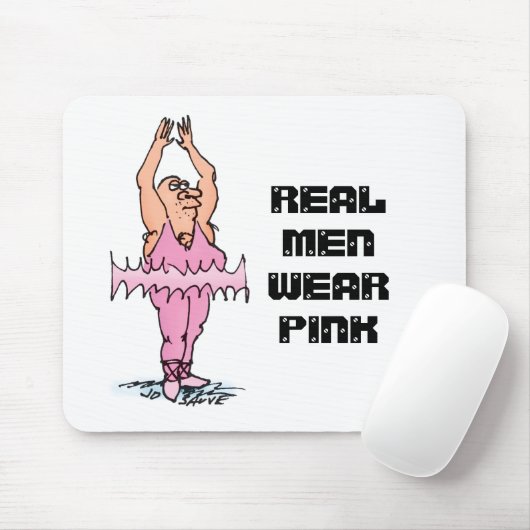 メン実在衣服ピンクおもしろい脂肪男バレエ マウスパッド (マウス)