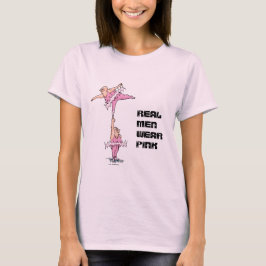 メン実在衣服ピンクファットツチュバレエシャツ Tシャツ