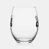 メン実在調理師ブラック ステムなしワイングラス (右)