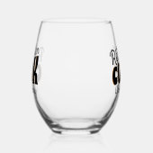 メン実在調理師ブラック ステムなしワイングラス (左)