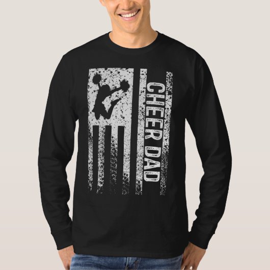 メン応援パパヴィンテージアメリカンフラッグファーザーチアール Tシャツ (正面)