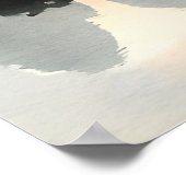 メン日本のズセーリングボート夕べリバーランドスケープ ポスター (角)