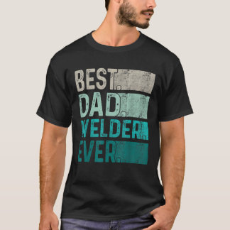 メン最高のパパウェルダーエバーレトロヴィンテージ父親s D Tシャツ