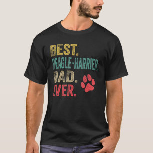 メン最高のビーグルハリアーパパエバーヴィンテージ父D Tシャツ