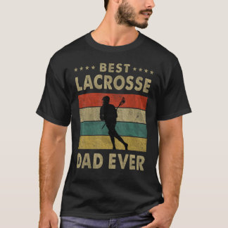 メン最高のラクロスパパエバーヴィンテージラクロスファテ Tシャツ