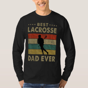 メン最高のラクロスパパエバーヴィンテージラクロスファテ Tシャツ