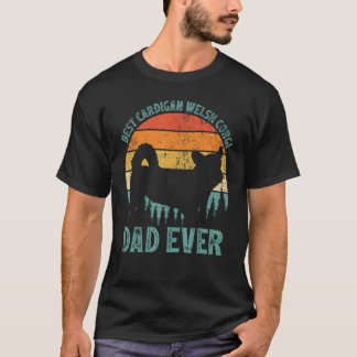 メン最高のヴィンテージカルディガンウェルシュコーギーパパEver F Tシャツ