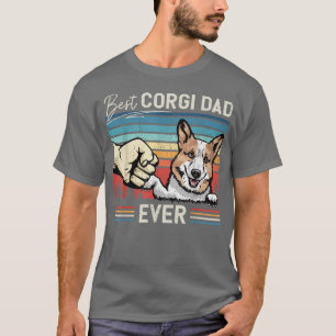 メン最高のヴィンテージコルギパパおもしろい犬恋人ギフトF Tシャツ