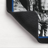 メン男らしファインアートカッコいいアルファカウボーイ マウスパッド (コーナー)