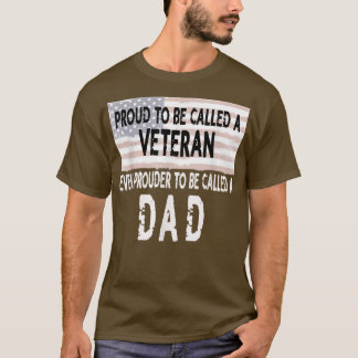 メン誇りを持ったスは退役軍人でパパの父の日 Tシャツ