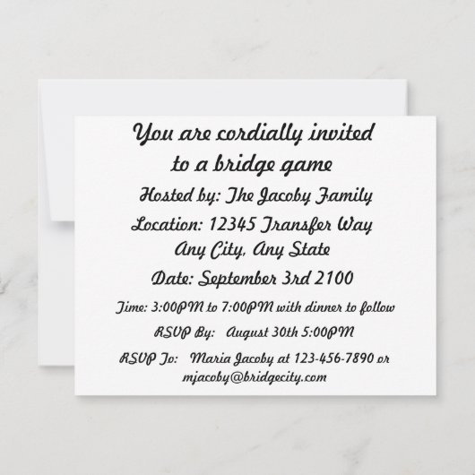 メン遊タルバレエの型枠を橋渡しする 招待状 (裏面)