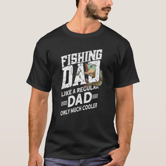メン魚釣りパパ魚釣りフィッシャーマンアングラー Tシャツ (正面)