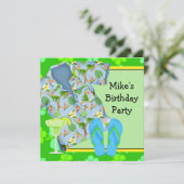 メンBBQマルガリータビーチバースデーパーティー 招待状 (スタンド正面)