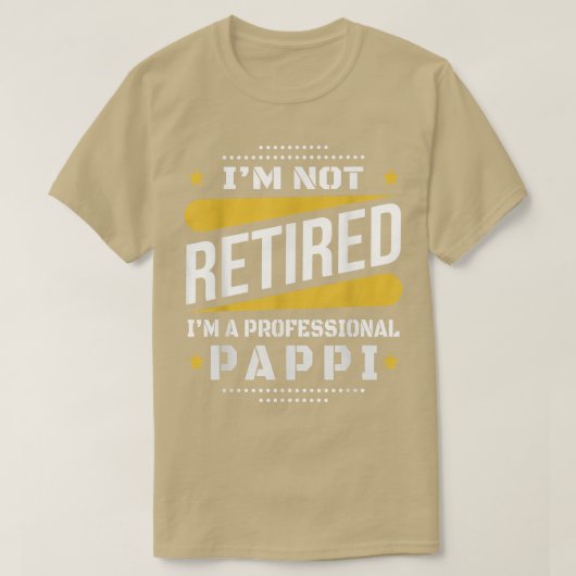 メンImではない退職したプロフェッショナルパピヴィンテージRet Tシャツ (デザイン正面)