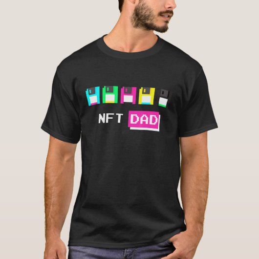 メンNftパパS暗号Nft Tシャツ (正面)