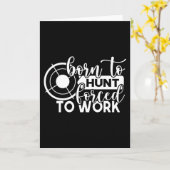 メンTシャツ狩りおもしろい鹿狩りギフト カード (黄色い花)