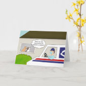 メーおもしろいルマンお礼を言う必要な労働者 カード (黄色い花)