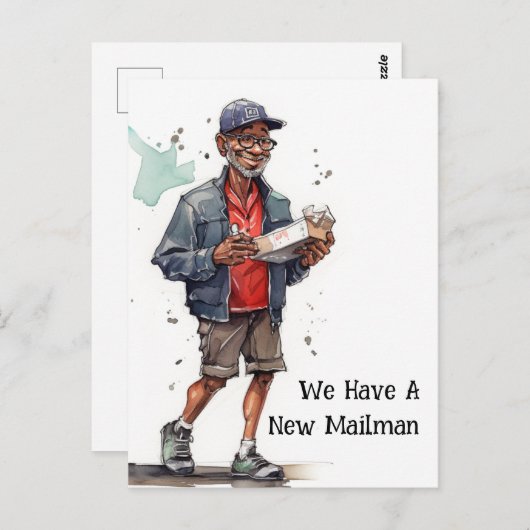 メーおもしろいルマンの移動告知 ポストカード (正面/裏面)