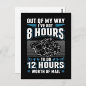 メーおもしろいルマンユーモアストレスのメールキャリアの仕事 ポストカード (正面/裏面)