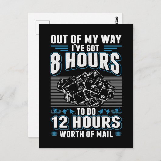メーおもしろいルマンユーモアストレスのメールキャリアの仕事 ポストカード (正面/裏面)
