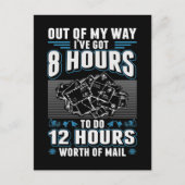メーおもしろいルマンユーモアストレスのメールキャリアの仕事 ポストカード (正面)