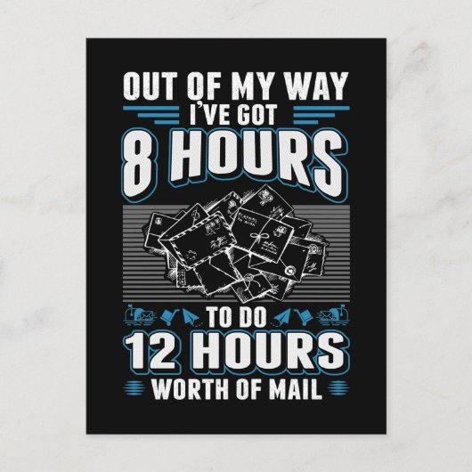 メーおもしろいルマンユーモアストレスのメールキャリアの仕事 ポストカード (正面)