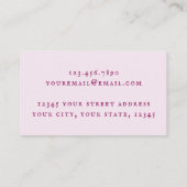 メーカラフルクアップアーティスト 名刺 (裏面)