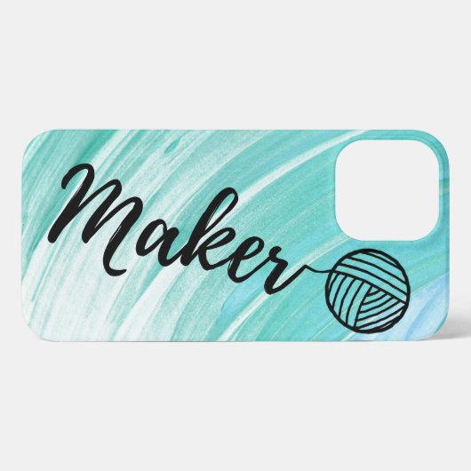 メーカークラフツタイポグラフィウォーターカラーブルース iPhoneケース (裏面横)