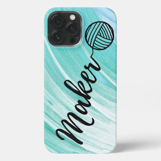 メーカークラフツタイポグラフィウォーターカラーブルース iPhoneケース (裏面)