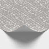 メーカークラフツタイポグラフィプリントホワイト ラッピングペーパー (角)