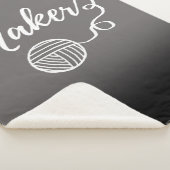 メーカークラフツタイポグラフィプリント シェルパブランケット (3/4)