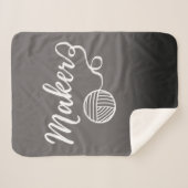 メーカークラフツタイポグラフィプリント シェルパブランケット (正面(横))