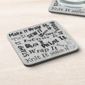 メーカークラフツタイポグラフィ工芸品プリント コースター (左側)