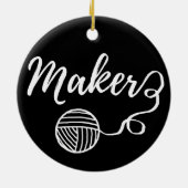 メーカークラフツ&ヤーンタイポグラフィプリント セラミックオーナメント (裏面)