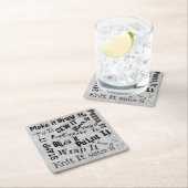 メーカークラフトタイポグラフィプリントクラフトパーティー スクエアペーパーコースター (インサイチュ)