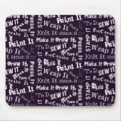 メーカークラフトタイポグラフィプリントダーク マウスパッド (正面)