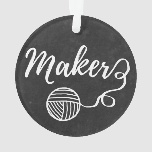 メーカークラフト&ヤーンタイポグラフィシャルボードテクスチャ オーナメント (裏面)