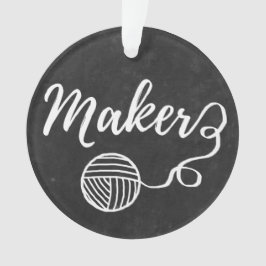 メーカークラフト&ヤーンタイポグラフィシャルボードテクスチャ オーナメント