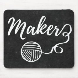 メーカークラフト&ヤーンタイポグラフィシャルボードテクスチャ マウスパッド