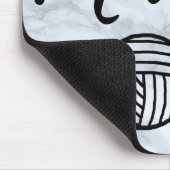 メーカークラフト&ヤーンタイポグラフィフェイク大理石テクスチャ マウスパッド (コーナー)