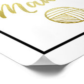 メーカーヤーン+クラフツタイポグラフィフェイク金ゴールド ポスター (角)