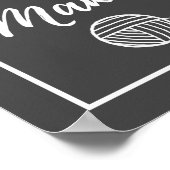 メーカーヤーン+クラフトタイポグラフィダーク ポスター (角)