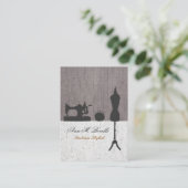 メーカーレトロ裁縫ファッションヴィンテージマネキン 名刺 (スタンド正面)