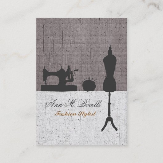 メーカーレトロ裁縫ファッションヴィンテージマネキン 名刺 (正面)