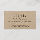 メーカーKraft用ラヴカスタムィーカード付き手作り 名刺 (裏面)